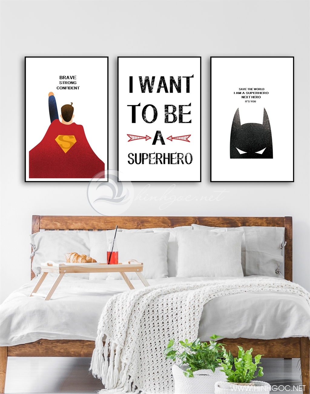 Tranh phòng ngủ cho bé, siêu nhân anh hùng